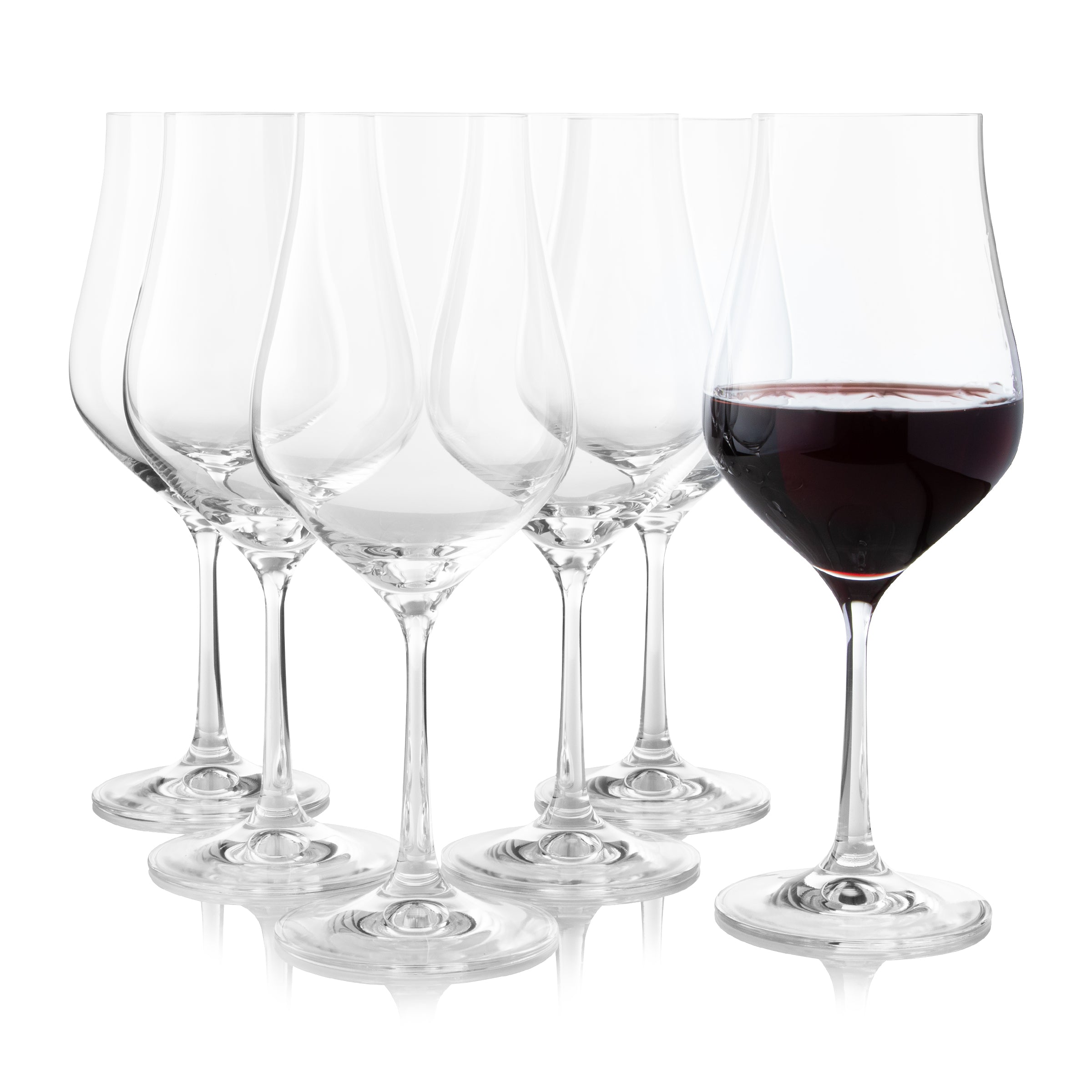 Tulipa Red Wine Glasses Set of 6 (15.2 oz)