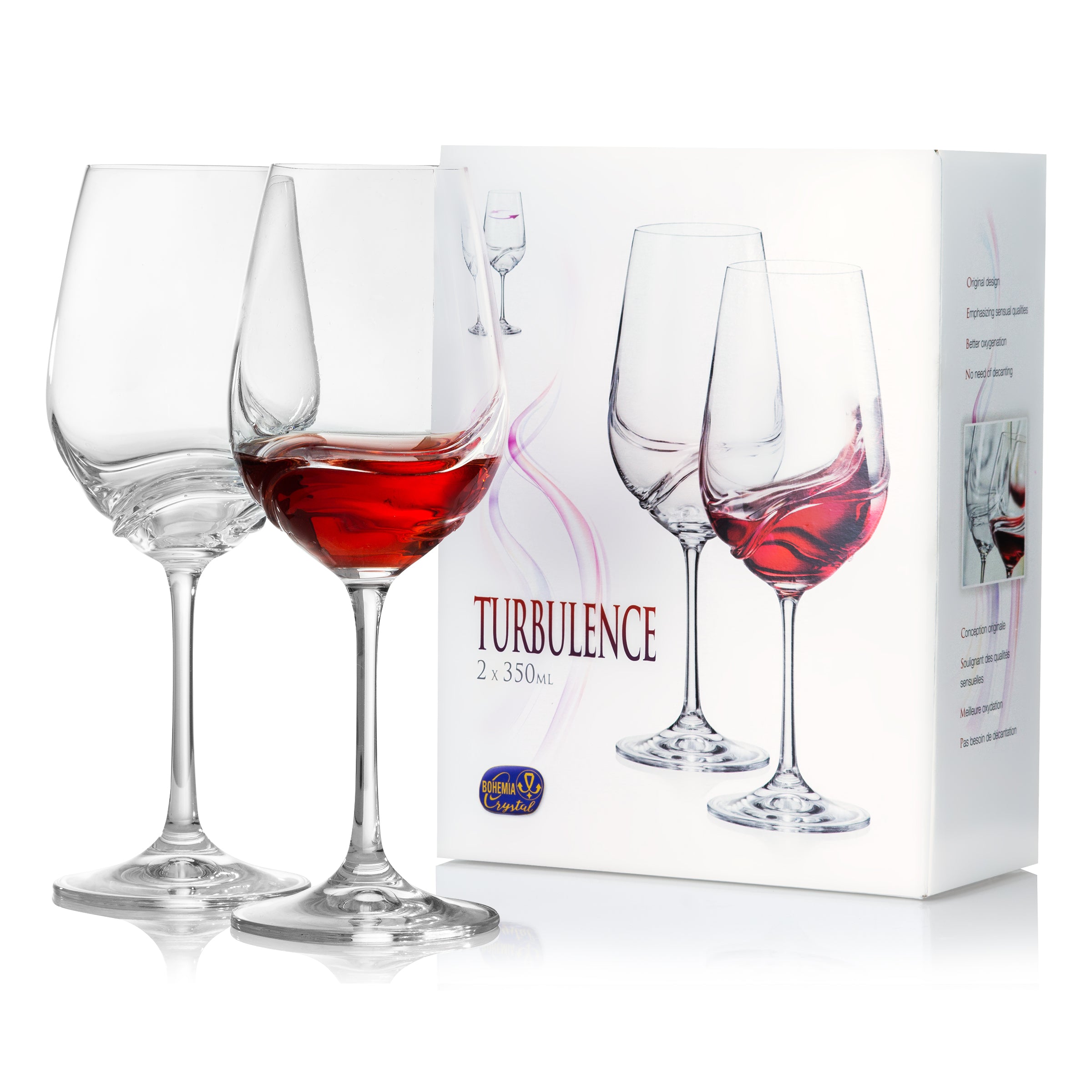 Turbulence Red Wine Glasses Set of 2 (11.8 oz)