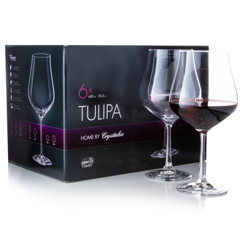 Tulipa Red Wine Glasses Set of 6 (20.3 oz)