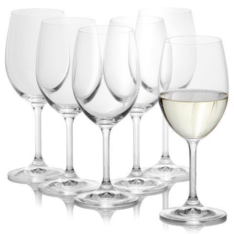 Bohemia Crystal White Wine Glasses Set of 6 (8.45 oz)