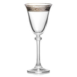 Alexandra Platinum Decor custom hand painted wine glasses set of 6 (6.2 oz)