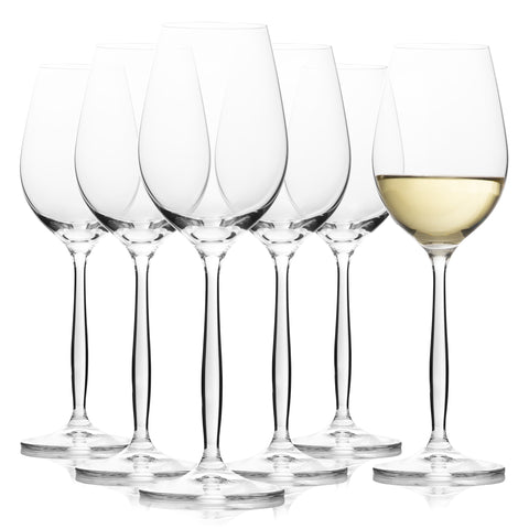 Cindy White Wine Glasses Set of 6 Glass (8.4 oz)