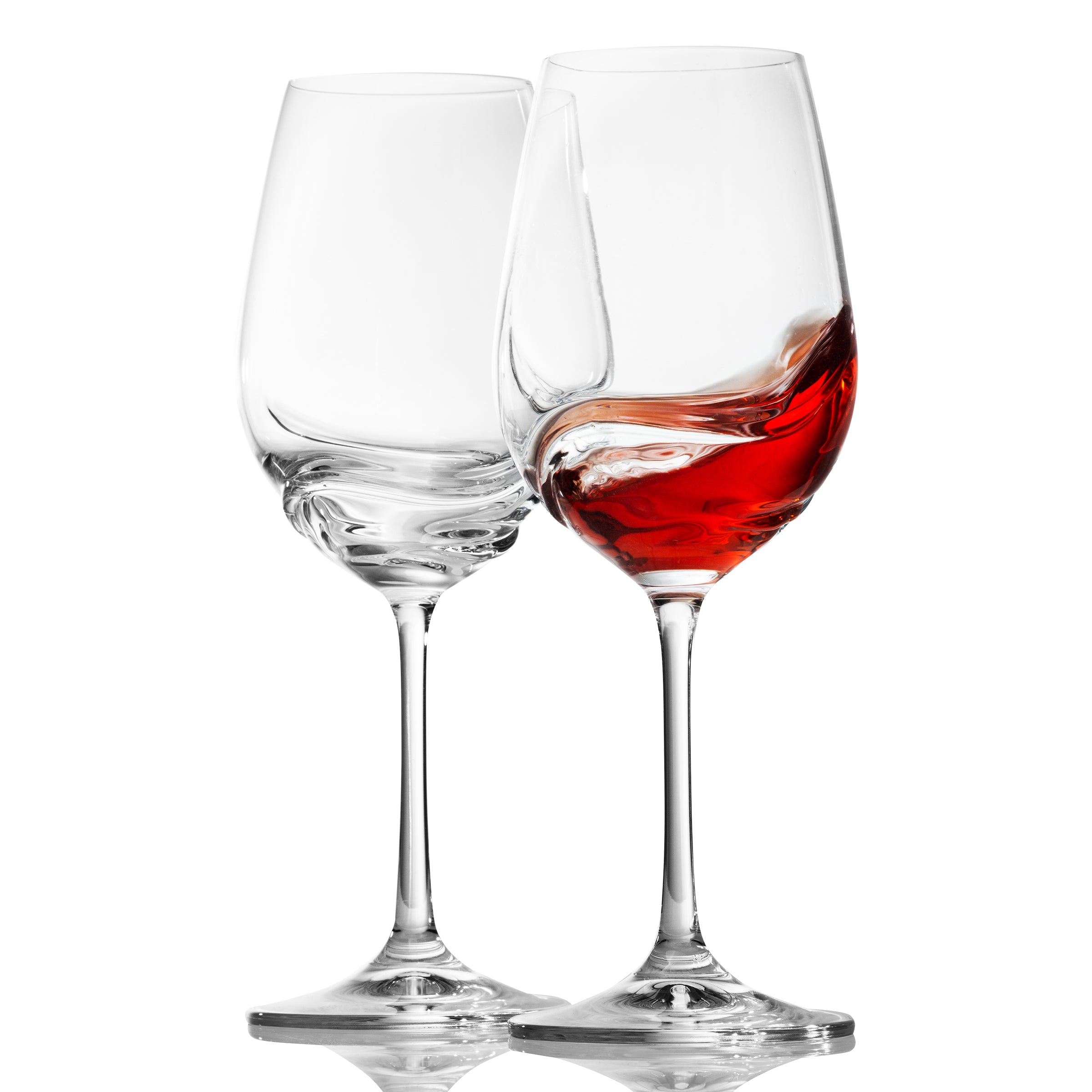 Turbulence Red Wine Glasses Set of 2 (11.8 oz) – Crystal Decor