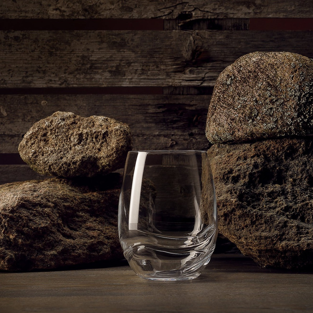 Veenu Crystal Nemours Stemless Red Wine tumblers set of 2 (16.9 Oz)