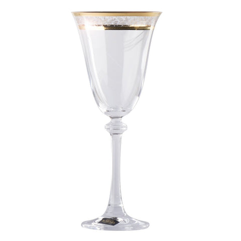 Alexandra Gold decor White Wine Glasses Set of 6 (8.4 oz)