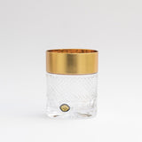 Bohemia Crystal Gold Decor Whiskey Tumblers Exclusive Set of 6 (10.8 oz)