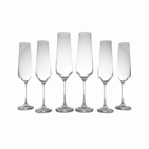Sandra Champagne Flutes set of 6 (6.7 oz)