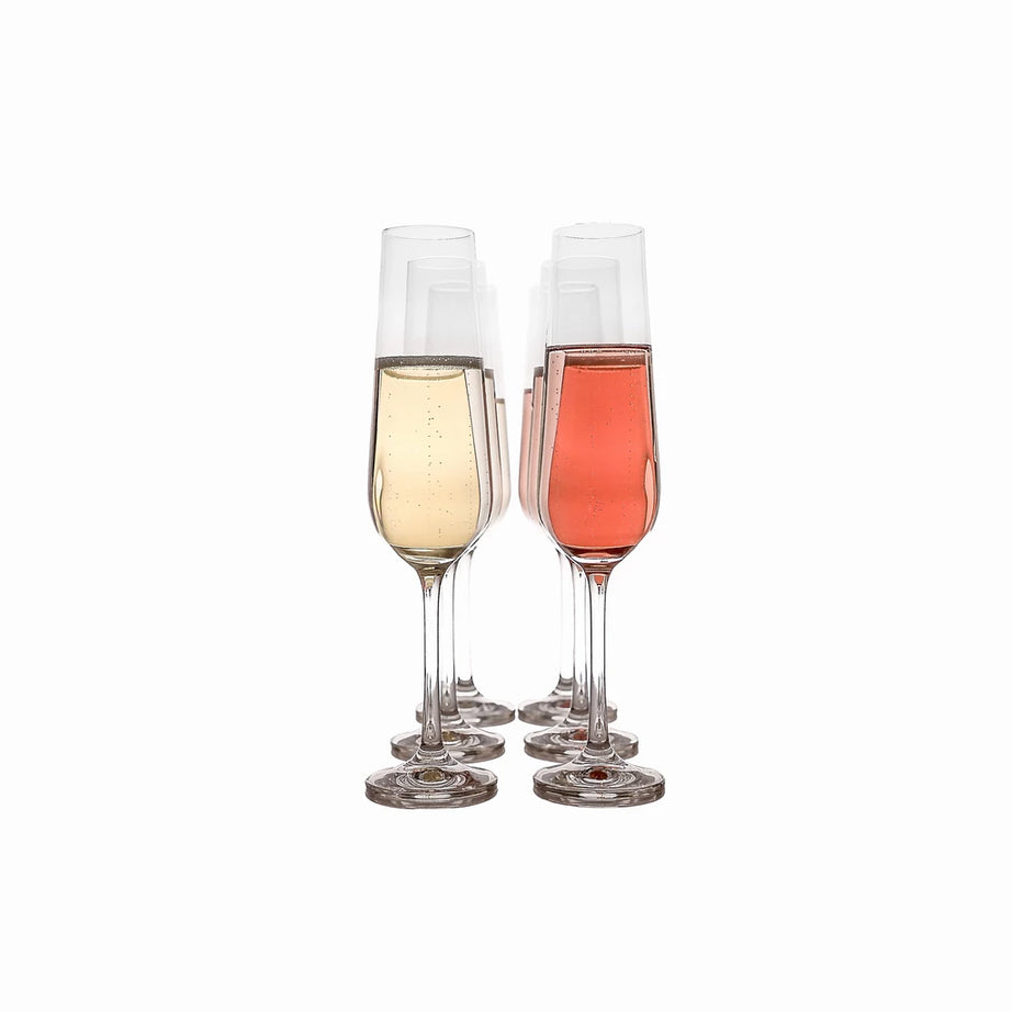 Sandra Champagne Flutes set of 6 (6.7 oz)